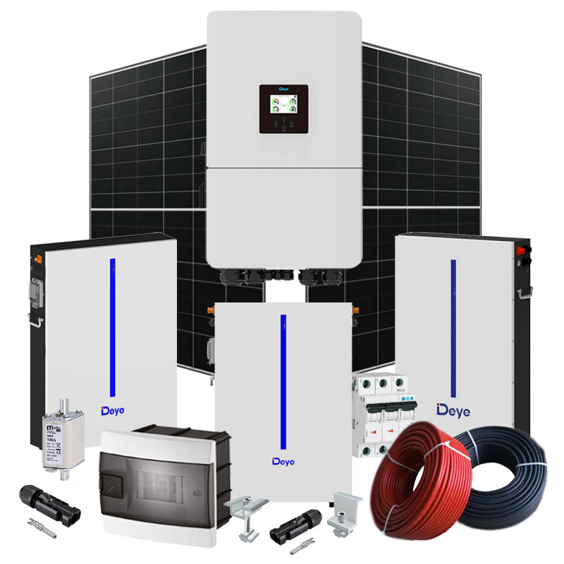 Hybrid Solaranlage 20 kW Deye+LONGI (Wechselrichter-20kW, Panels-20.24kW, Batterie-18.42kWh)