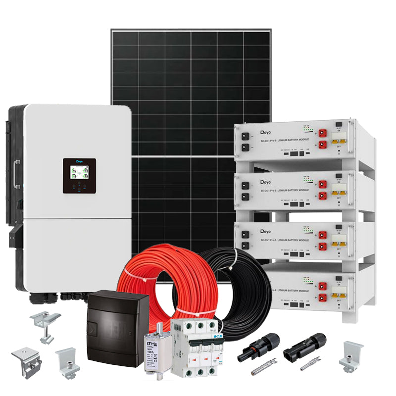 Hybrid Solaranlage 20 kW Deye+LONGI (Wechselrichter-20kW, Panels-20.24kW, Batterie-20.48kWh)