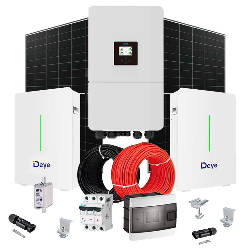Hybrid Solaranlage 20 kW Deye+LONGI (Wechselrichter-20kW, Panels-20.24kW, Batterie-21.28kWh)