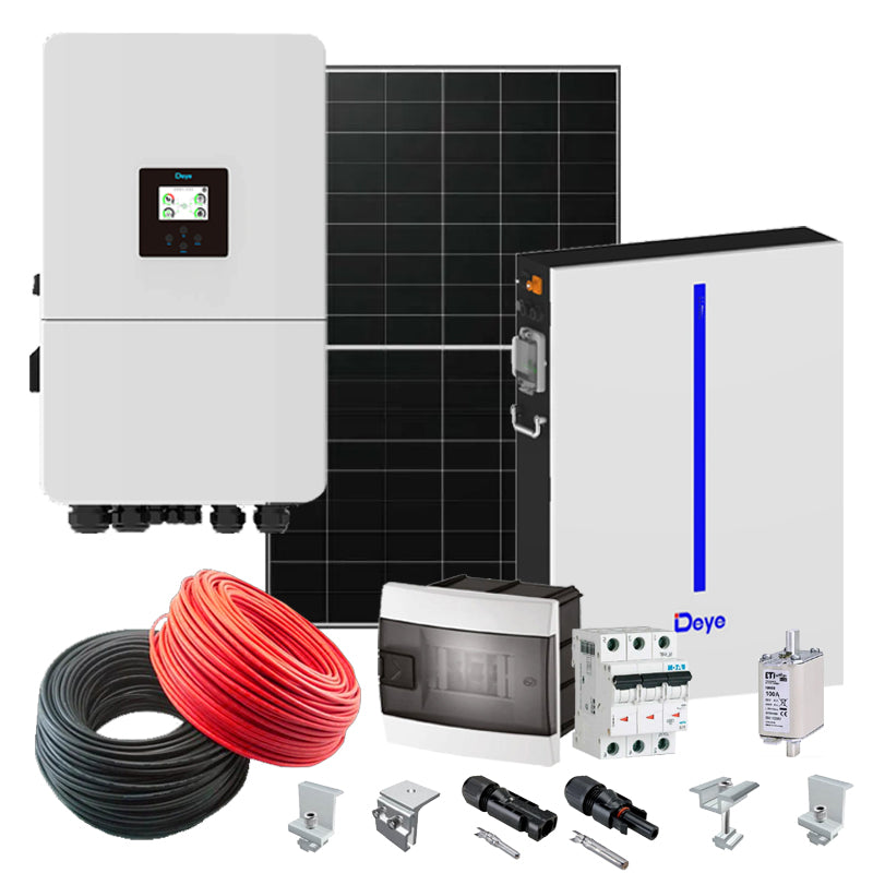 Hybrid Solaranlage 20 kW Deye+LONGI (Wechselrichter-20kW, Panels-20.24kW, Batterie-6.14kWh)