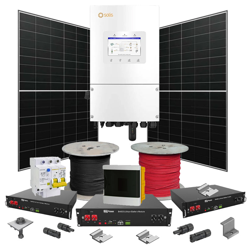 Hybrid Solaranlage 8 kW Solis+LONGI+Dyness (Wechselrichter-8kW, Panels-8.28kW, Batterie-7.2kWh)