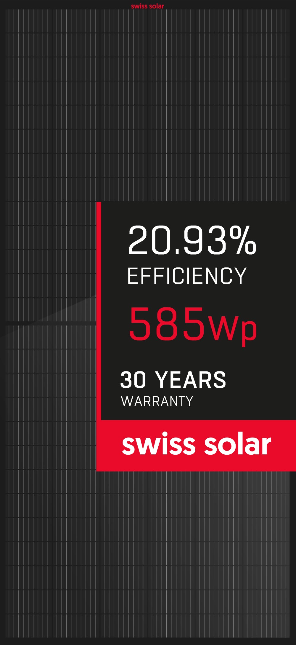 Swiss Solar AG - Solarmodul - IBEX 156MHC-EiGER-570-590 FULL BLACK 585 FULL BLACK - Art. 161368