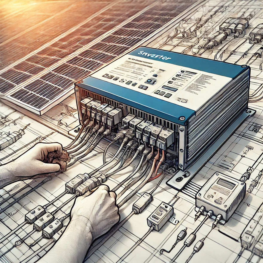 Installation und connection of a Solarwechselrichter