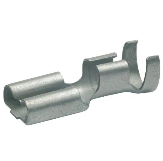 KLAUKE Flachsteckhülse n. DIN 6,3x0,8mm 4-6qmm Stahl -Art.1750ST
