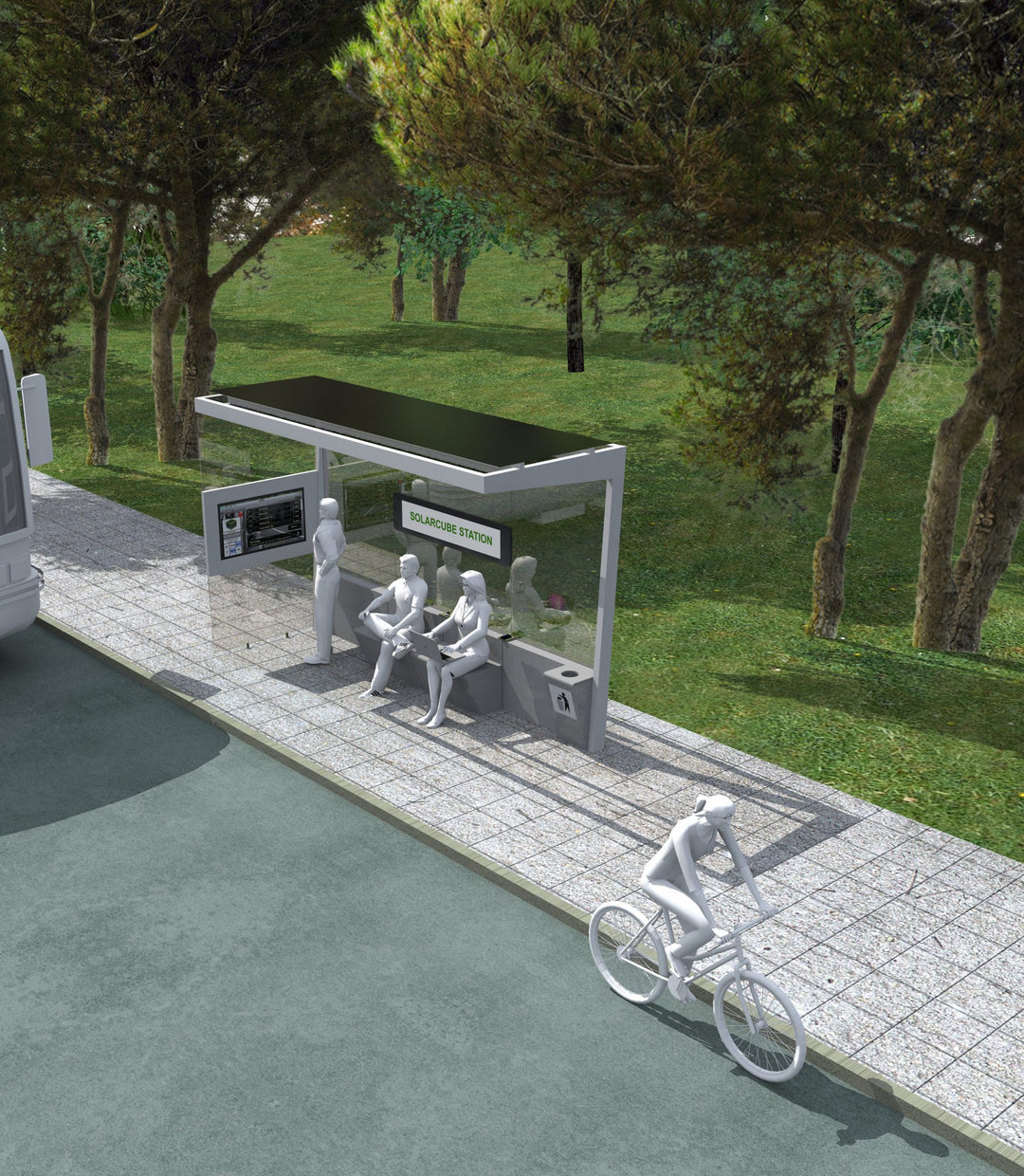 SolarCube - Montagesysteme - Kivo CS Urban Charging Bus Station Kivo CS Urban Charging Bus Station - Art. 8687