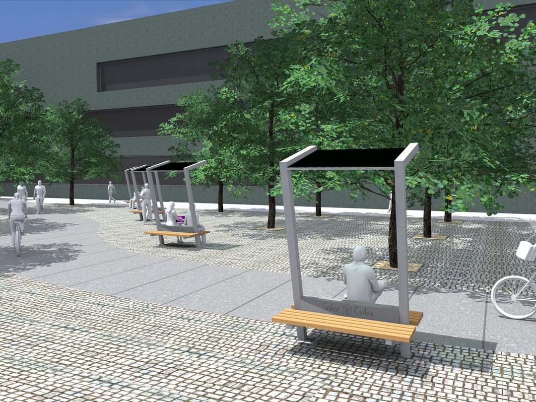 SolarCube - Montagesysteme - Kivo CS Urban Charging Public Benches Kivo CS Urban Charging Public Benches - Art. 8688