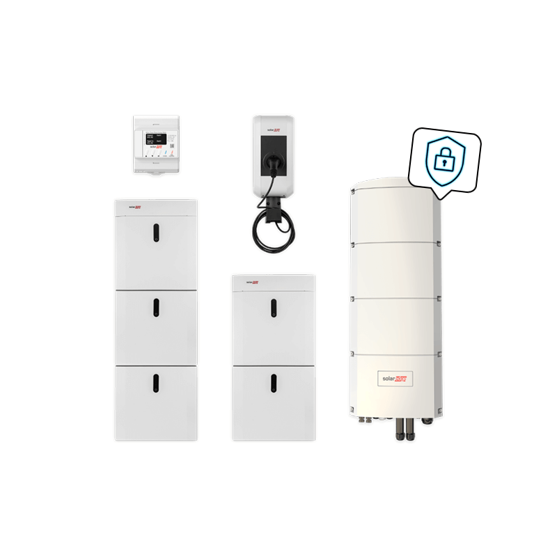 Kombipaket SolarEdge Home mit Ladestation +  SE8K-RWB48 + 24,25 kWh