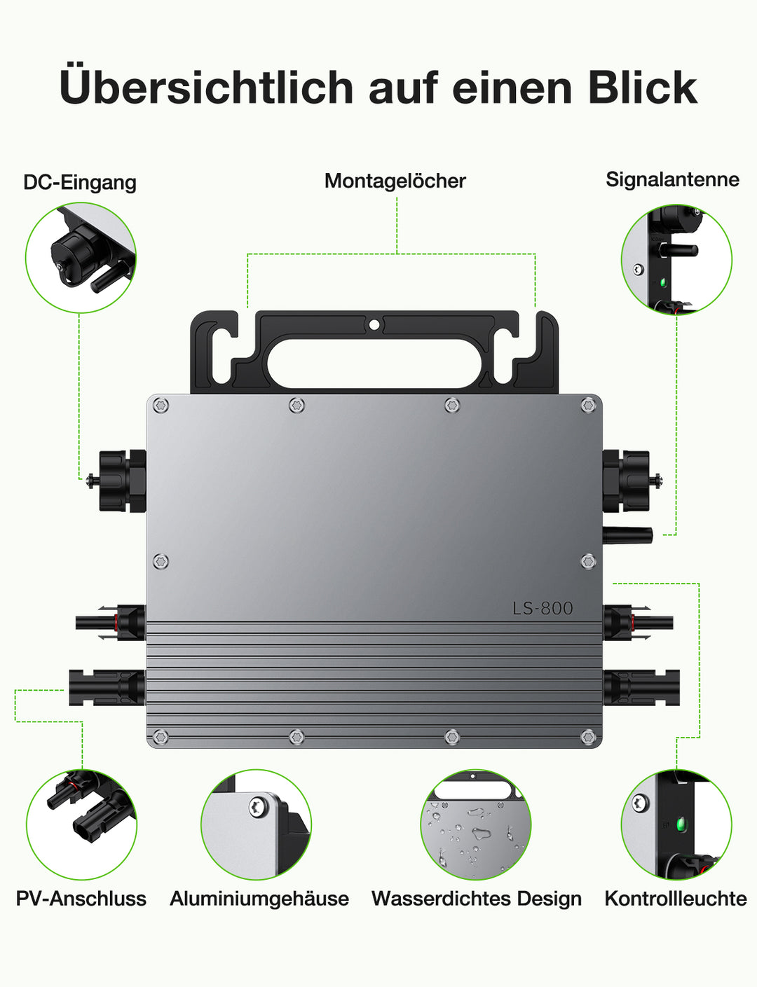 Shenzhen Longsheng Energy Technology Co., Ltd (Lionshee) - Wechselrichter - LS Series LS-800 - Art. 60934