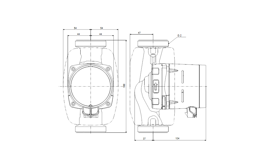 Grundfos Nassläufer-Umwälzpumpe ALPHA2 32-80 N 180 Nr. 99271996