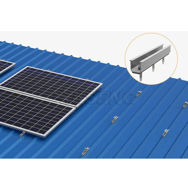 Xiamen Kseng Metal Tech Co., Ltd. - Montagesysteme - Metal roof solar racking solar mini rail mounti... Metal roof solar racking solar mini rail mounting system - Art. 9008