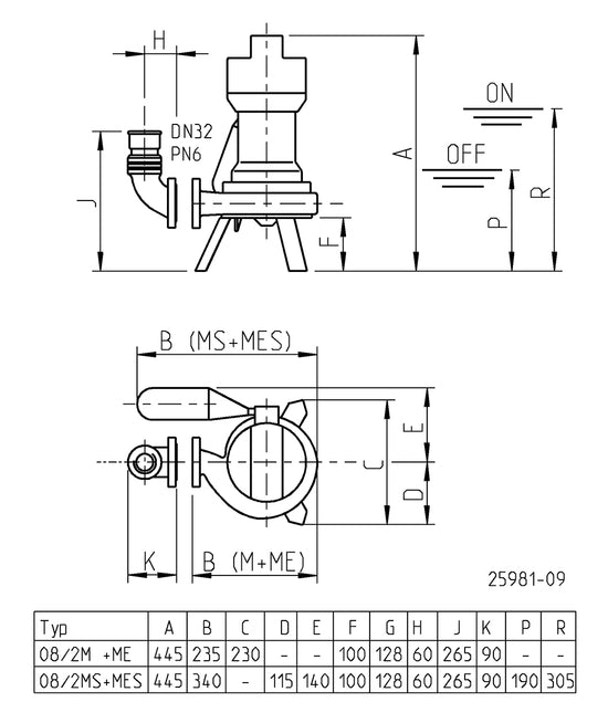 JUNG PUMPEN MultiCut-Pumpe 08/2 ME - Art. JP50342