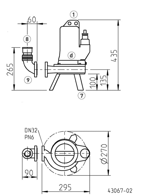 JUNG PUMPEN MultiCut-Pumpe 08/2 MES - Art. JP50343