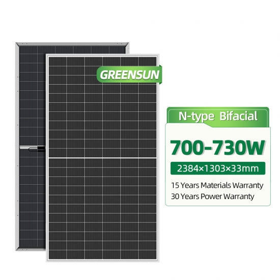 Greensun Solar Energy Tech Co., Ltd - Solarmodul - N-Type Bifacial Dual Glass 700-730W 720W - Art. 239350