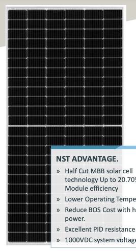 Noor Solar Technology - Solarmodul - NST144-6-430-450Wp-HCM-S-15 NST144-6-450M - Art. 187295