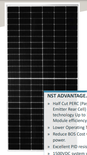 Noor Solar Technology - Solarmodul - NST144-6-530-550Wp-HCM-S-15 NST144-6-545M - Art. 187299