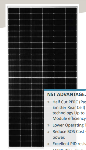 Noor Solar Technology - Solarmodul - NST144-6-530-550Wp-PEBI-GG-S-15 NST144-6-535M - Art. 187320