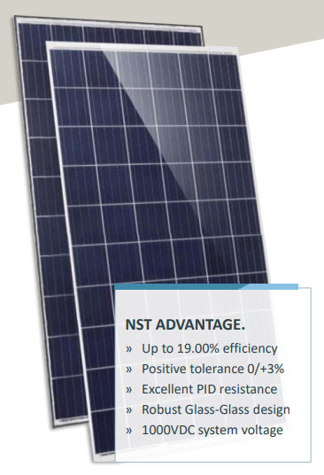 Noor Solar Technology - Solarmodul - NST60-6-260-280Wp-HPP-GG-10 NST60-6-265PGG - Art. 167904