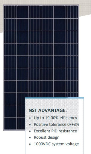 Noor Solar Technology - Solarmodul - NST60-6-260-280Wp-HPP-S-10 NST60-6-270P - Art. 130775