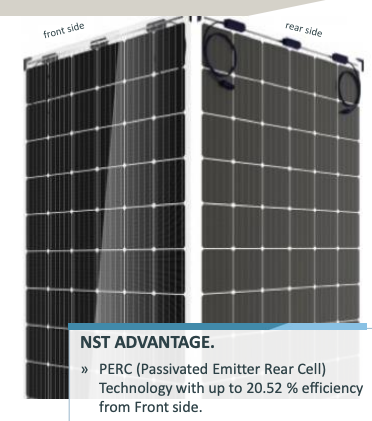 Noor Solar Technology - Solarmodul - NST72-6-395-410Wp-PEBI-GG-10 NST72-6-400 M - Art. 187315