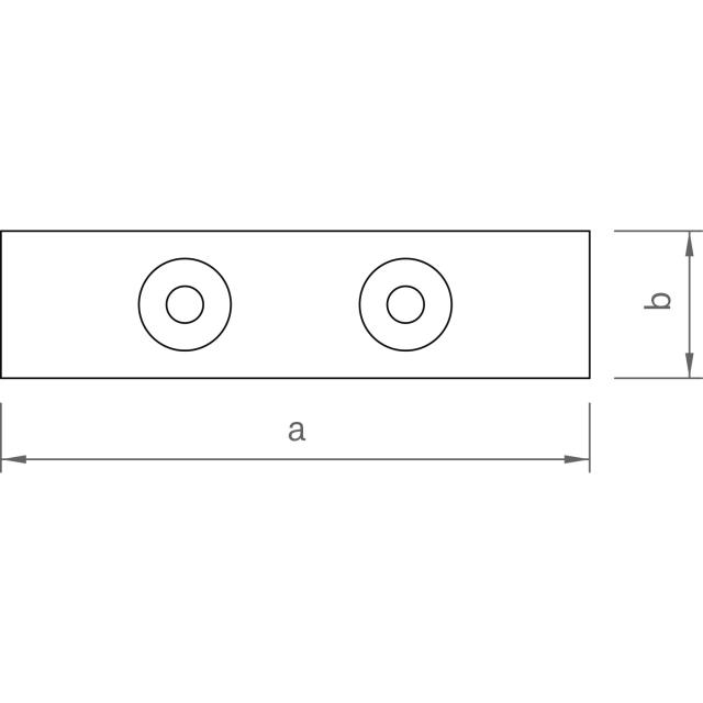 Novotegra Fassaden Adapterblech-Set 80 x 20 x 8 mm Alu schwarz