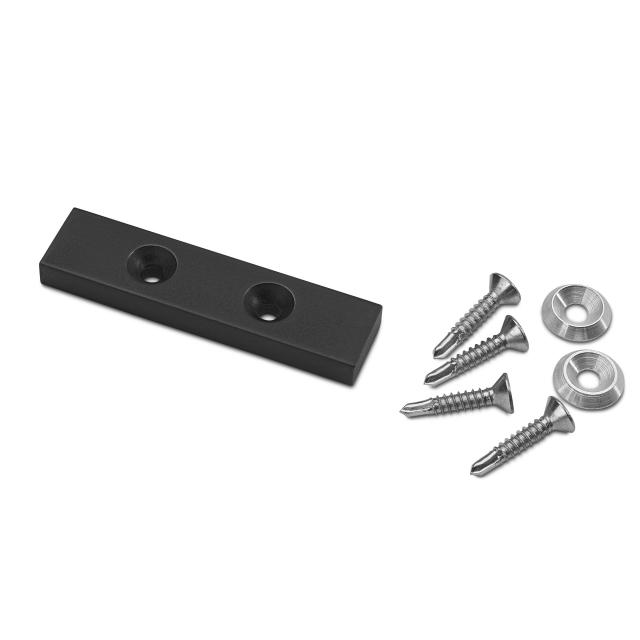 Novotegra Fassaden Adapterblech-Set 80 x 20 x 8 mm Alu schwarz