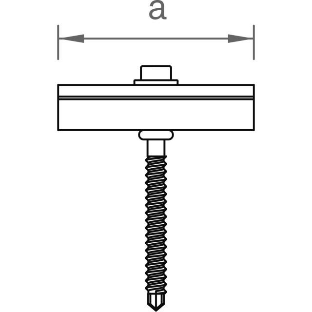 Novotegra Flachdach II Modulbefestiger-Set M Mittelklemme 30-42mm