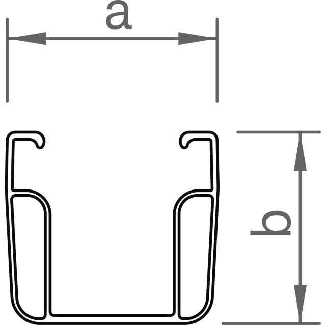 Novotegra Modultragprofil C-Schiene 47-2 2,40m