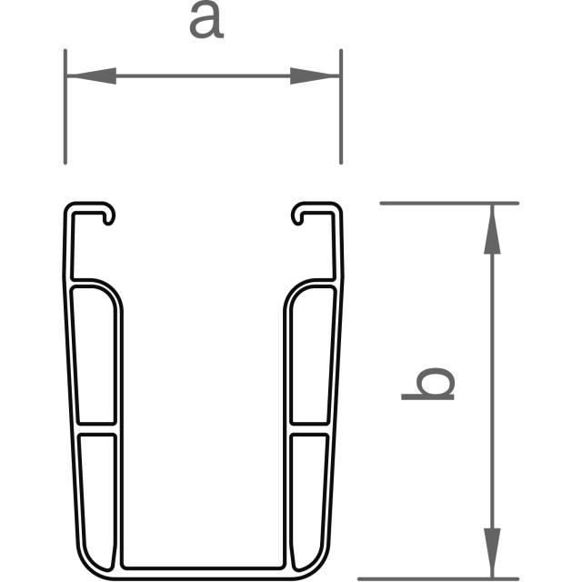Novotegra Modultragprofil C-Schiene 71-2 5,90m