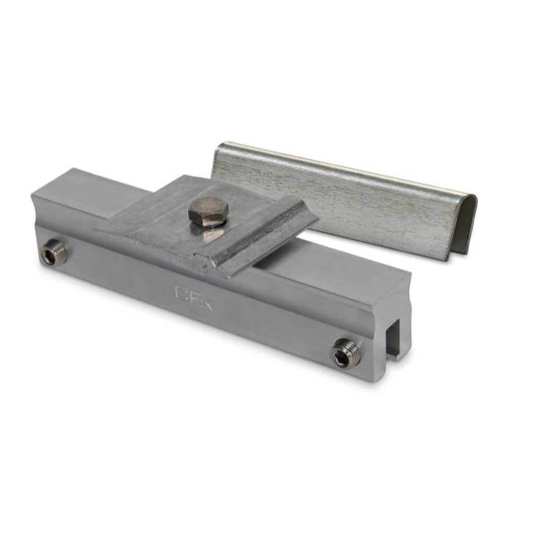 Novotegra Stehfalzklemmen-Set 150mm ES M8 für Kupfereindeckungen