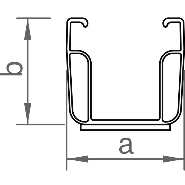 Novotegra Trapez Kurzprofil C47 mit EPDM 385mm