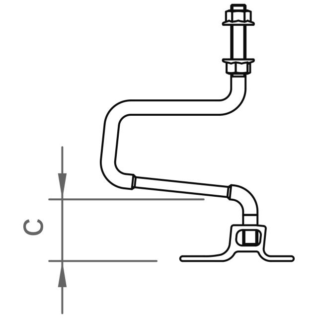 Novotegra top-fix Doppel-Dachhaken-Set Biberschwanz 30 M12