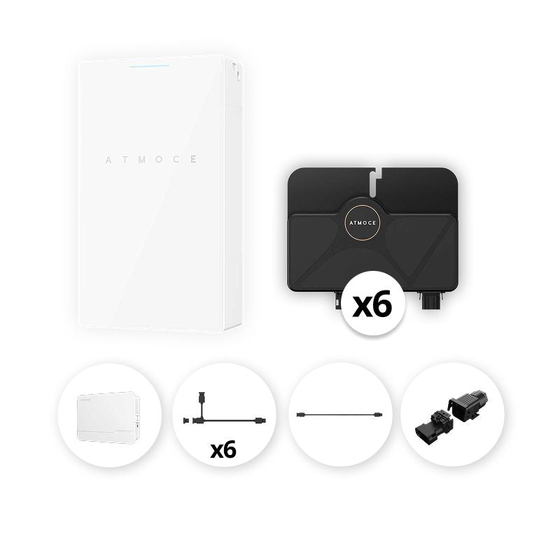 ATMOCE – Pack Monophasé micro-onduleurs 3 kVA + 1 Batterie - 7 kWh