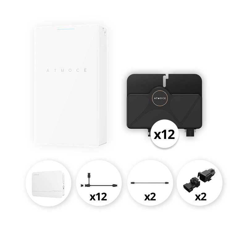 ATMOCE – Pack Monophasé micro-onduleurs 6 kVA + 1 Batterie - 7 kWh