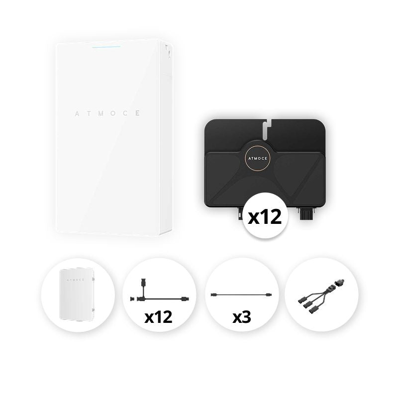 ATMOCE – Pack Triphasé micro-onduleurs 6 kVA + 1 Batterie - 7 kWh