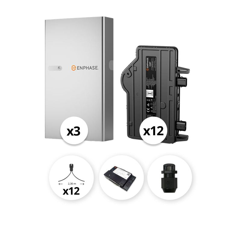 ENPHASE - Pack Monophasé micro-onduleurs 6 kVA + 3 Batteries - 15 kWh