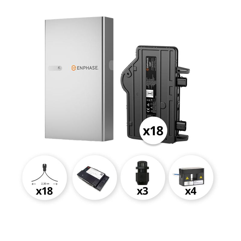 ENPHASE - Pack Triphasé micro-onduleurs 9 kVA + 1 Batterie - 5 kWh
