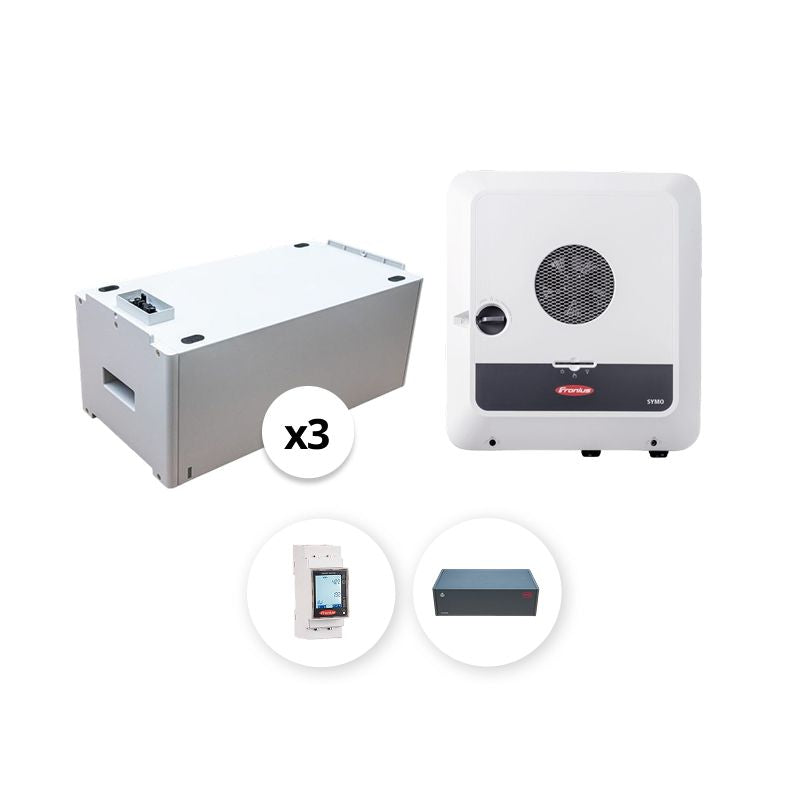 FRONIUS - Pack Monophasé onduleur 3 kVA + 3 Batteries BYD - 7.68 kWh