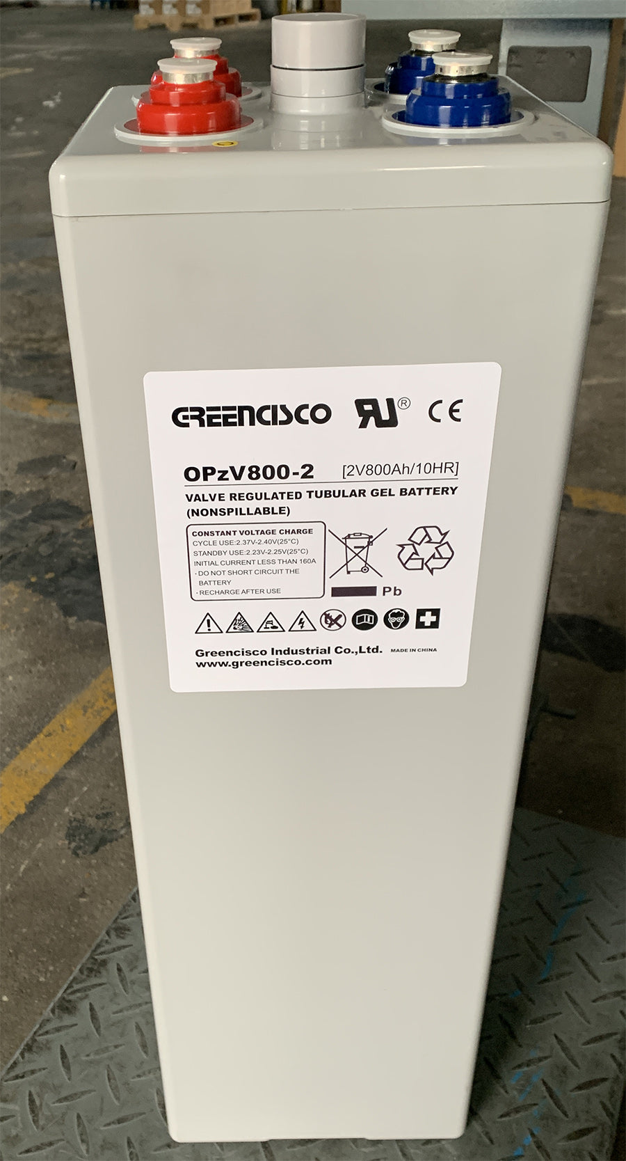 Greencisco Industrial Co., Ltd. - Speicher - OPzV 2-Volt Tubular Gel battery OPzV1200-2 - Art. 10777