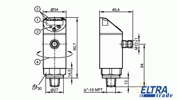 IFM Electronic PN2671Electronic Drucksensor