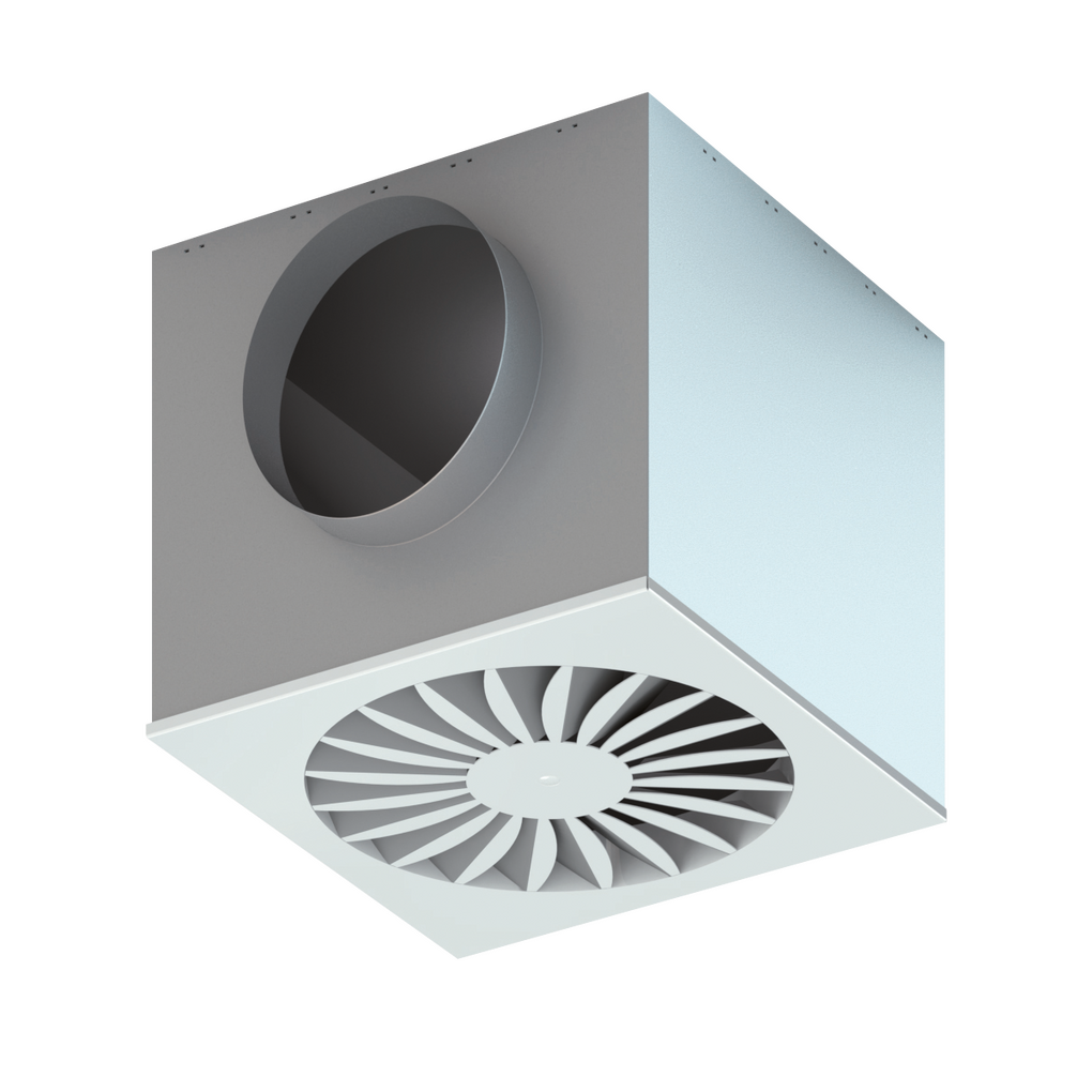 Solid Air RRBDOU 350 D=160 P=260 RAL9010 – Deckengitter (Drallauslass flach), Art.-Nr. 8201000033