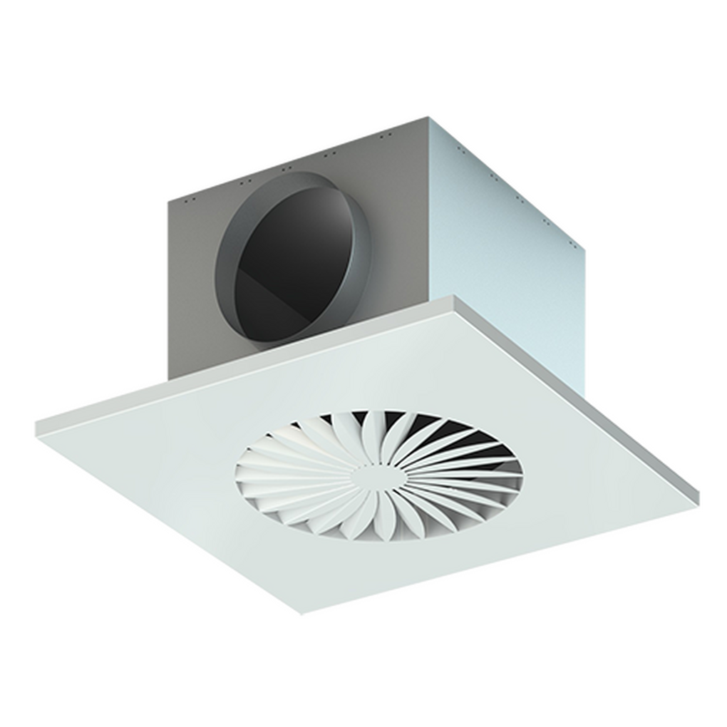 Solid Air RRBMOU 450 595mm D=200 P=315 RAL9010 – Deckengitter (Drallauslass flach), Art.-Nr. 8201000090