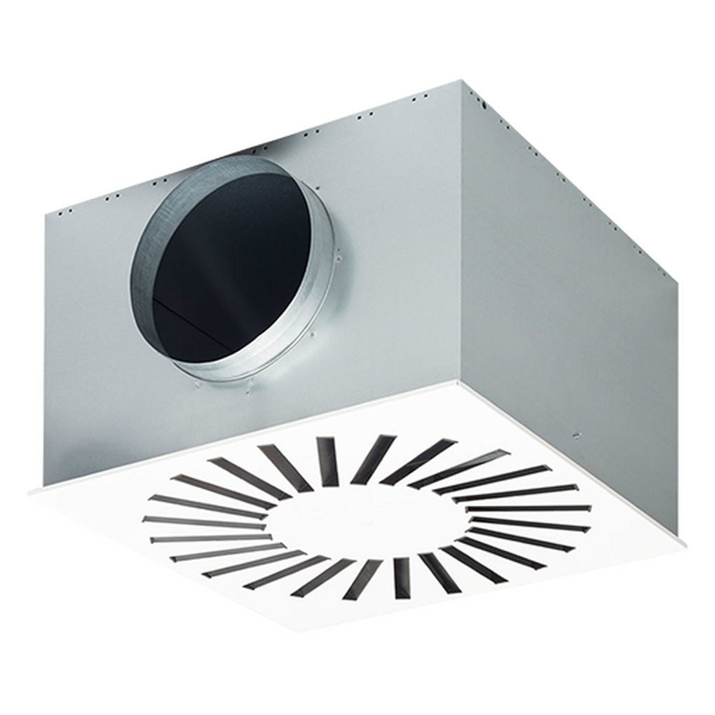 Solid Air RRGDOU 400/16 395mm D=200 P=295 RAL9010 – Deckengitter (Drallauslass flach), Art.-Nr. 8201000273