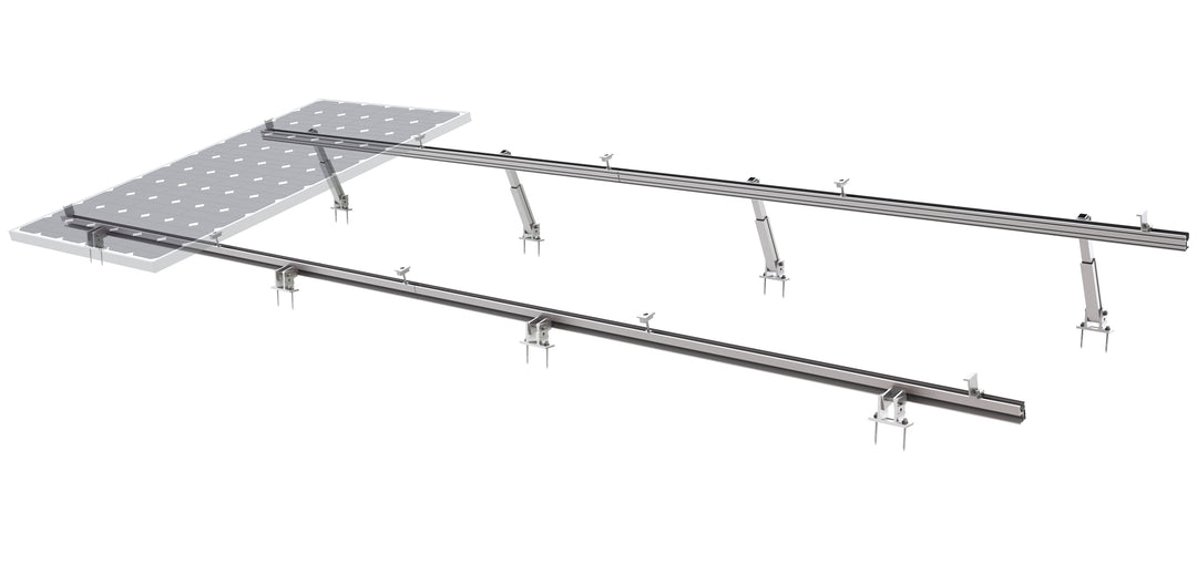 Clenergy (Xiamen) Technology Co., Ltd - Montagesysteme - PV-ezRack® SolarRoof™ Adjustable Tilt PV-ezRack® SolarRoof™ Adjustable Tilt - Art. 8185