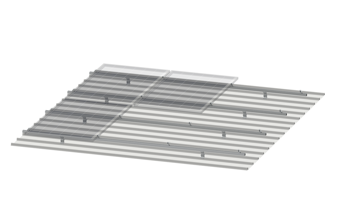 Clenergy (Xiamen) Technology Co., Ltd - Montagesysteme - PV-ezRack® SolarRoof™ DT Rail Non-Penetrative PV-ezRack® SolarRoof™ DT Rail Non-Penetrative - Art. 8182