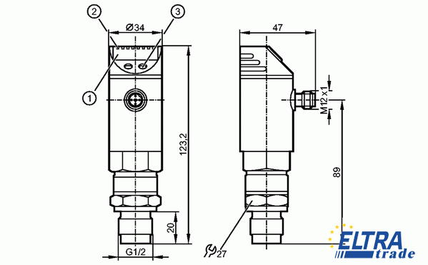 IFM Electronic PY2033Combined Drucksensor