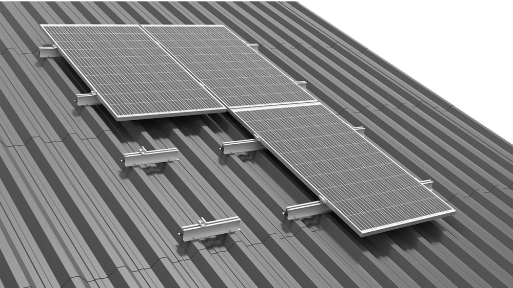 Energy5 Sp. z o.o. - Montagesysteme - Pitched Roof Covered With Trapezoidal Sheet Metal DS,BT,1V - Art. 8940