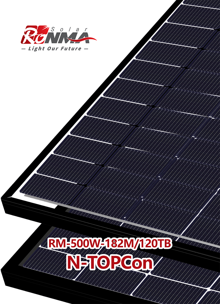 Zhejiang Ronma Solar Group Co,.Ltd. - Solarmodul - RM-500W-182M/120TB N-TOPConBifacial Monocrystal... RM-500W-182M/120TB - Art. 219177
