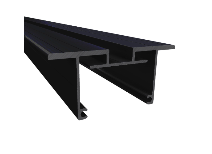SEN SOLARE SOL-50 XL Vertikalprofil 2 m schwarz – Aluminiumprofil für PV-Montagesysteme, VE 60 Stück (Art.-Nr. 102419/60)