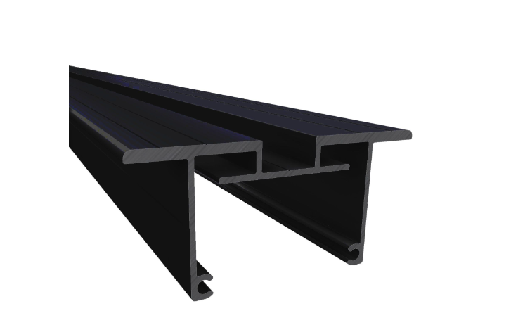 SEN SOLARE SOL-50 XL Vertikalprofil 2 m – schwarzes Aluminiumprofil für Photovoltaik-Montagesysteme (Art.-Nr. 102419)