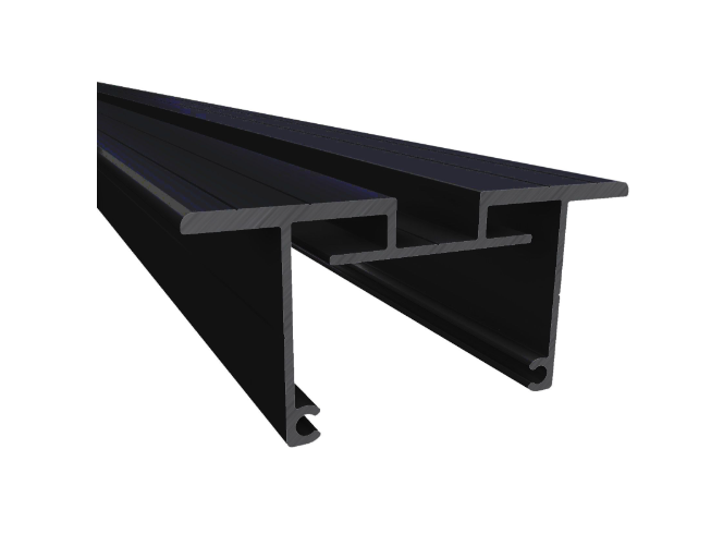 SEN SOLARE SOL-50 XL Vertikalprofil 4 m schwarz – Aluminiumprofil für Photovoltaik-Montagesysteme (Art.-Nr. 102420)
